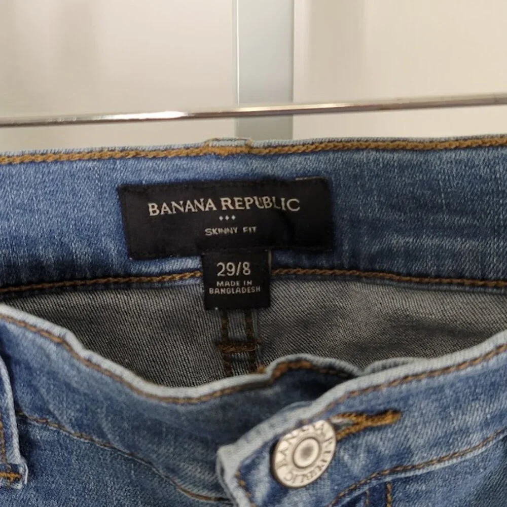 BANANA REPUBLIC skinny fit distressed denim Sz 29/8 - Picture 8 of 8